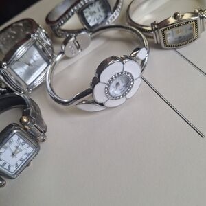 5 Women Watches ,Bracelet Style - Silver Tone